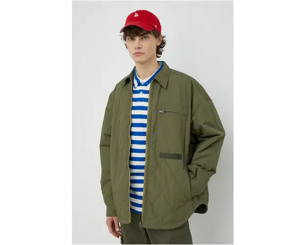 G-Star Raw geaca barbati, culoarea verde, de tranzitie, oversize