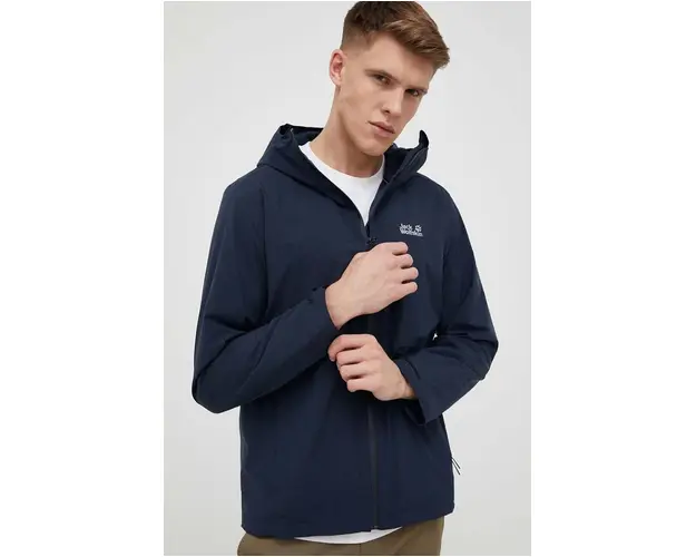 Jack Wolfskin jacheta de exterior Pack & Go Shell culoarea albastru marin