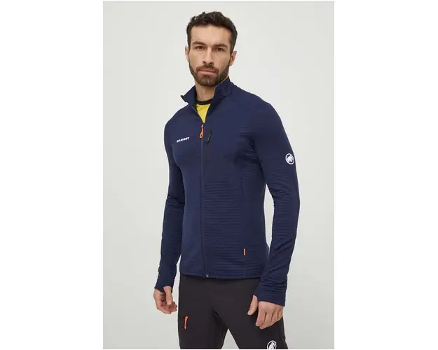 Mammut hanorac Taiss Light culoarea albastru marin, cu imprimeu