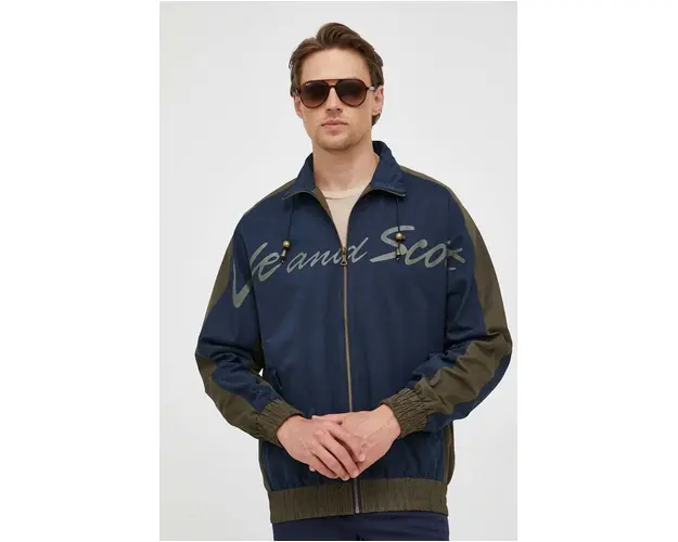 Lyle & Scott geaca barbati, culoarea albastru marin, de tranzitie