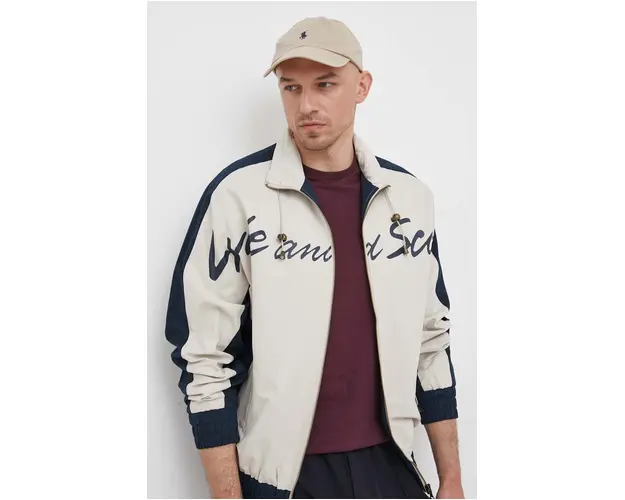 Lyle & Scott geaca barbati, culoarea albastru marin, de tranzitie