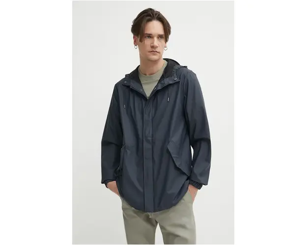 Rains geaca 18010 Fishtail Jacket culoarea albastru marin, de tranzitie