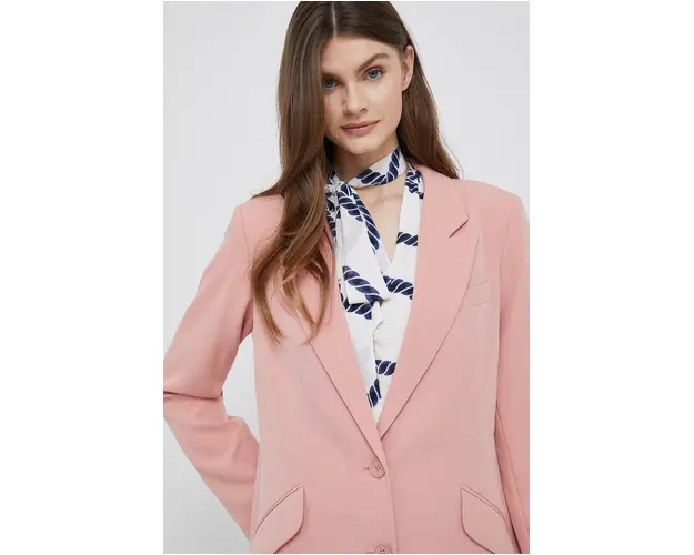 Dkny sacou culoarea roz, un singur rand de nasturi, neted