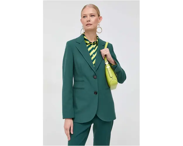 MAX&Co. sacou culoarea verde, un singur rand de nasturi, modelator