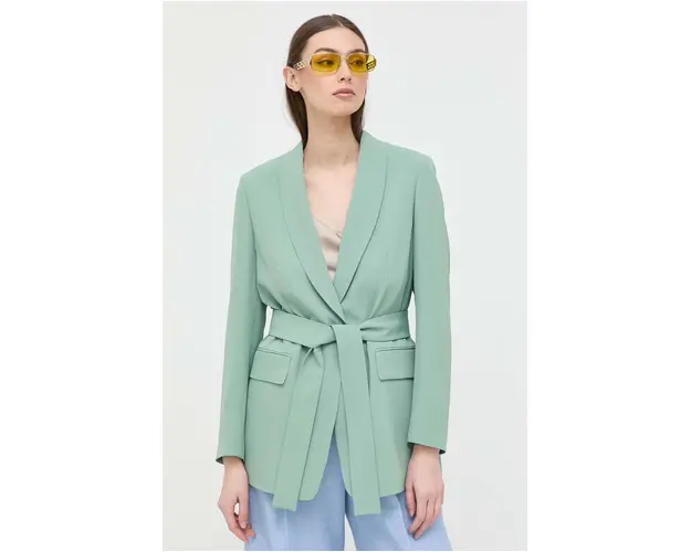 BOSS sacou culoarea verde, un singur rand de nasturi, neted