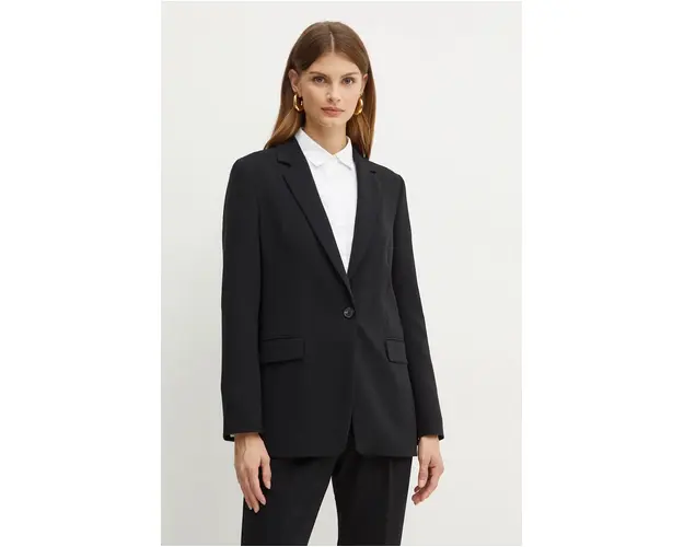 BOSS sacou culoarea negru, un singur rand de nasturi, neted
