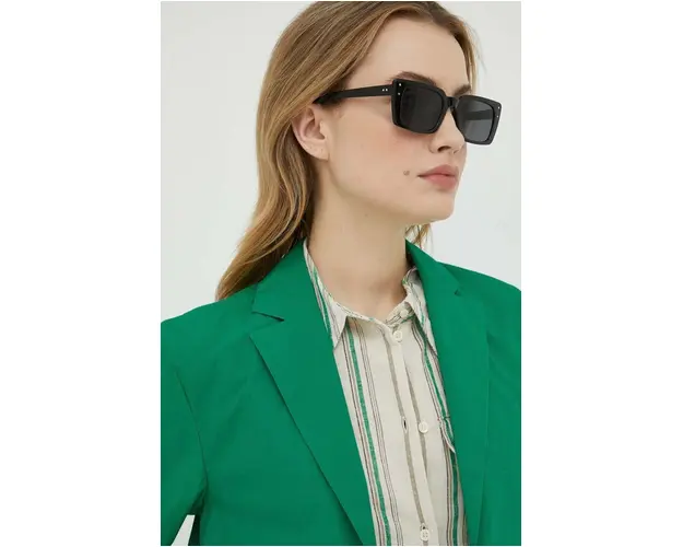 Marc O'Polo sacou din bumbac culoarea verde, un singur rand de nasturi, neted