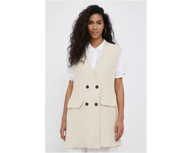 Joop! vesta culoarea bej, cu doua randuri de nasturi