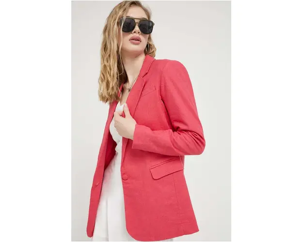 Abercrombie & Fitch sacou de in culoarea roz, un singur rand de nasturi, neted