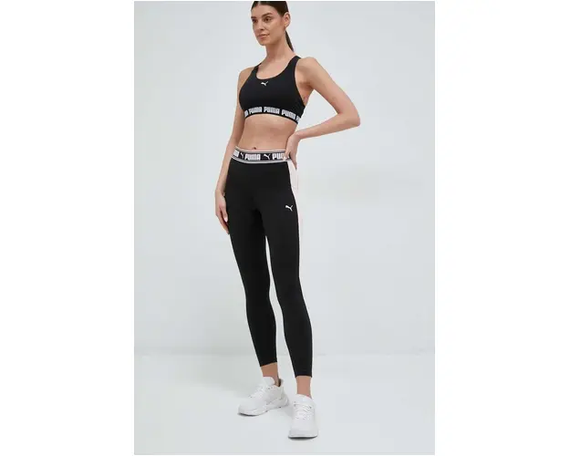 Puma leggins de antrenament Strong Fashion culoarea negru, cu imprimeu