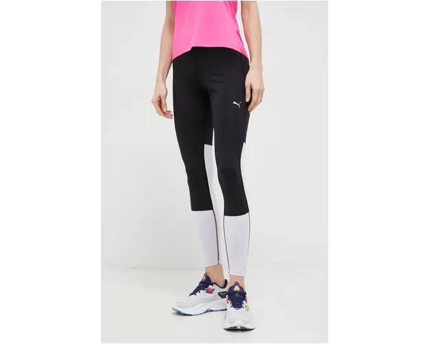 Puma leggins de alergare Favourite culoarea negru, neted