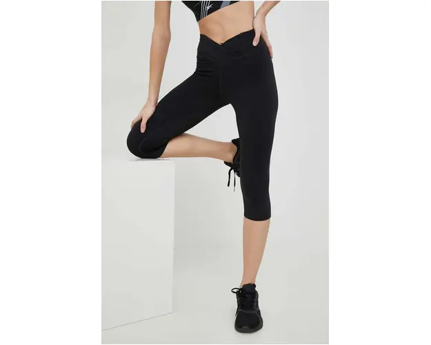 Reebok leggins de antrenament Workout Ready culoarea negru, neted