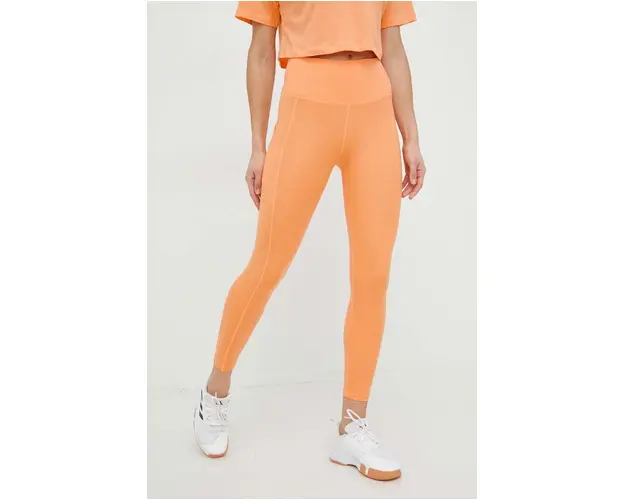 Roxy colanti de antrenament Heart Into It femei, culoarea portocaliu, uni ERJNP03488