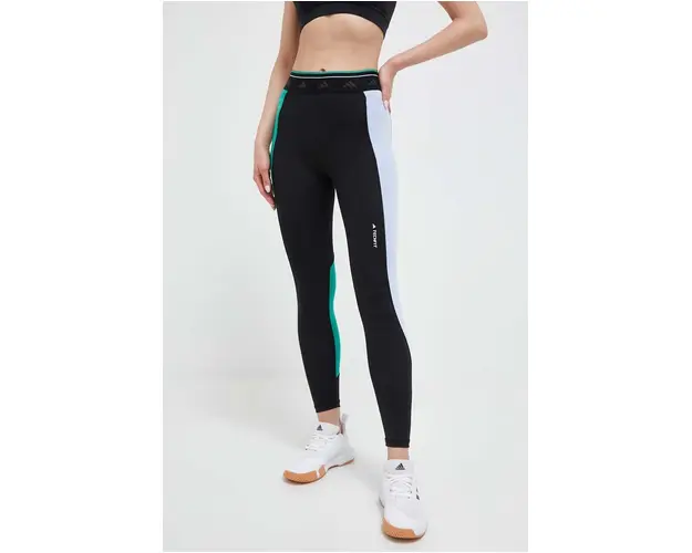adidas Performance leggins de antrenament Techfit Colorblock culoarea negru, modelator