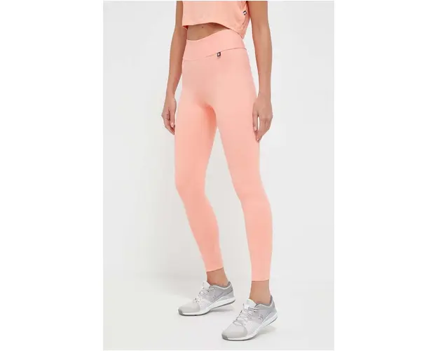 LaBellaMafia leggins de antrenament Go On culoarea portocaliu, neted