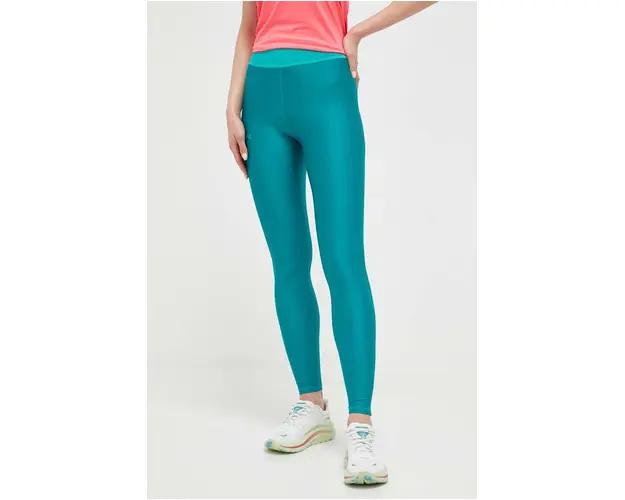 Under Armour leggins de antrenament Armour Branded culoarea verde, neted