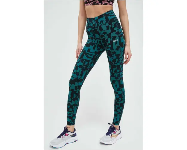 Casall leggins de antrenament culoarea verde, modelator