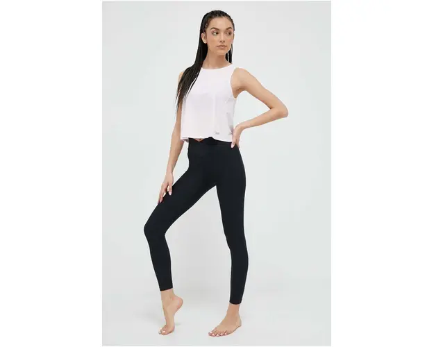 Casall jambiere de yoga culoarea negru, neted