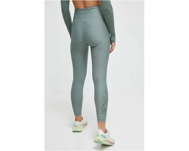 Casall jambiere de yoga culoarea verde, neted