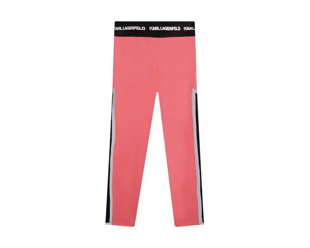 Karl Lagerfeld leggins copii culoarea roz, cu imprimeu