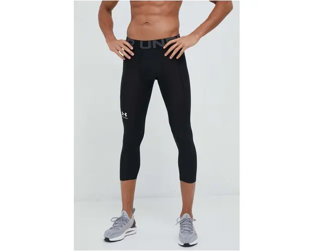 Under Armour leggins de antrenament culoarea negru, neted