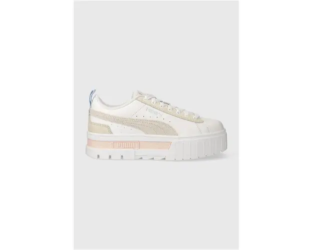 Puma sneakers din piele Mayze Mix Wns culoarea alb 387468