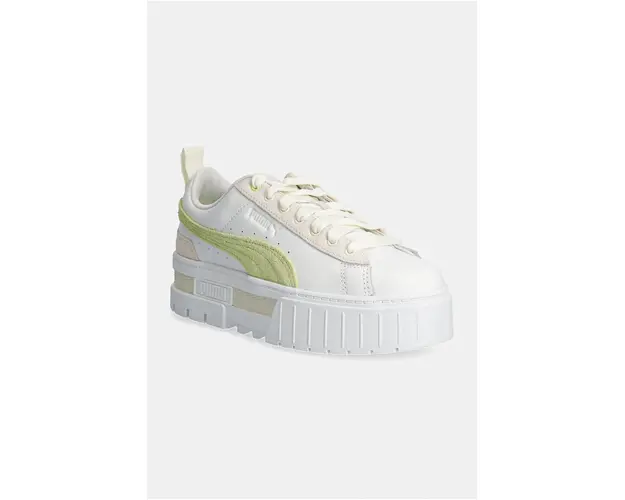 Puma sneakers din piele Mayze Mix Wns culoarea alb