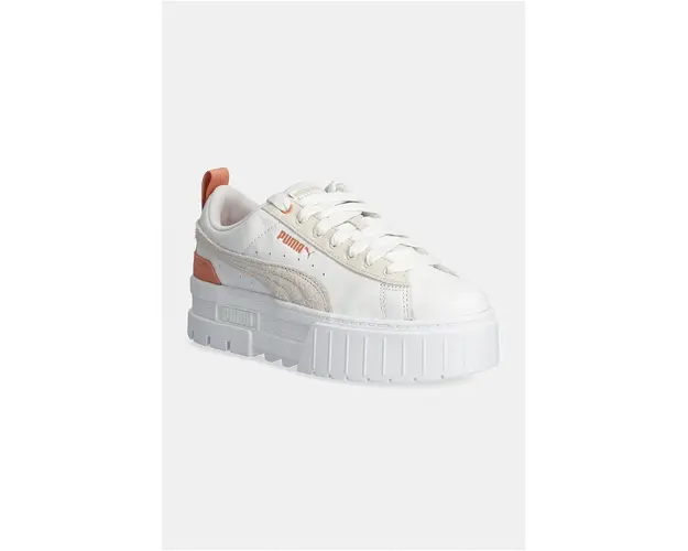Puma sneakers din piele Mayze Mix Wns culoarea alb