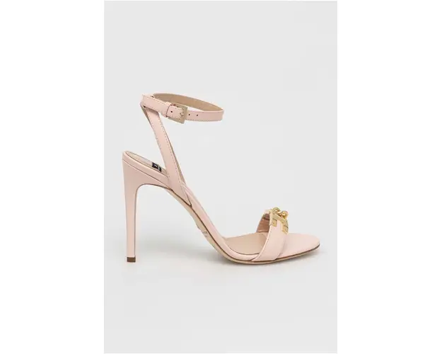 Elisabetta Franchi sandale de piele culoarea roz