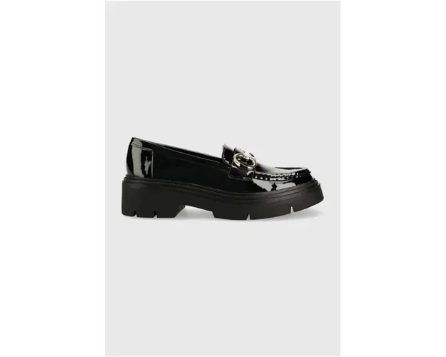 Aldo mocasini Miska femei, culoarea negru, cu platforma, 13542917.MISKA