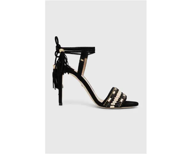 Elisabetta Franchi sandale din piele intoarsa culoarea negru, SA78B32E2