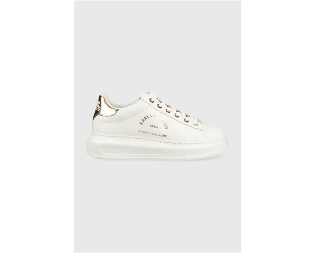 Karl Lagerfeld sneakers din piele KAPRI culoarea alb, KL62538