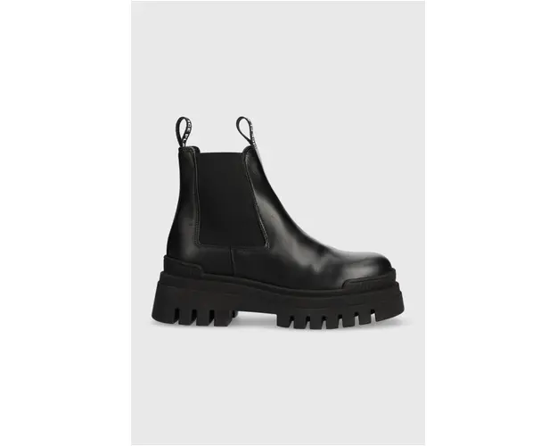 Ice Play ghete chelsea de piele AIRES femei, culoarea negru, cu platforma, AIRES005W CL1