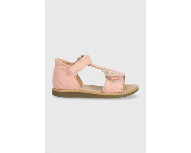Shoo Pom sandale din piele pentru copii culoarea roz