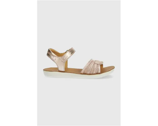 Shoo Pom sandale din piele pentru copii culoarea auriu