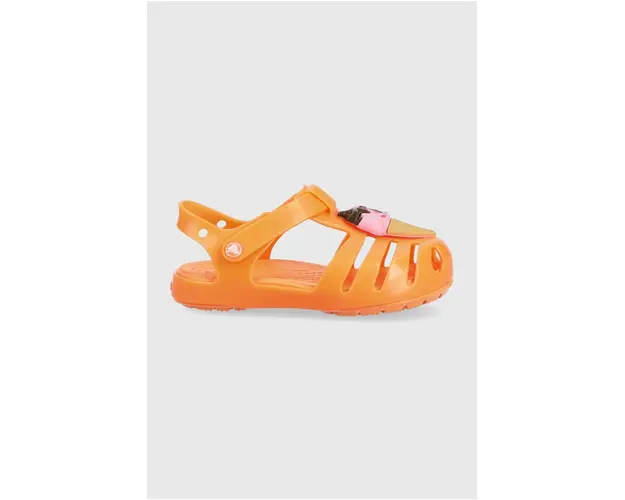 Crocs sandale copii ISABELLA CHARM SANDAL culoarea portocaliu