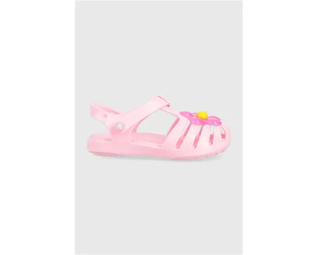 Crocs sandale copii ISABELLA CHARM SANDAL culoarea roz