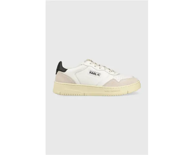 Karl Lagerfeld sneakers din piele KREW KL culoarea alb, KL53020