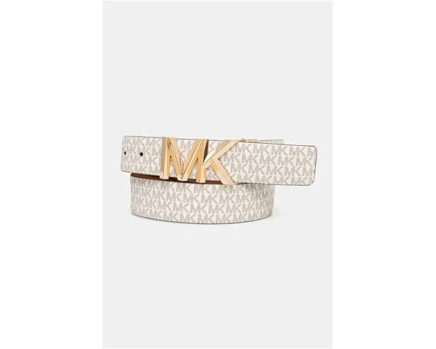 MICHAEL Michael Kors curea de piele cu doua fete femei, culoarea bej