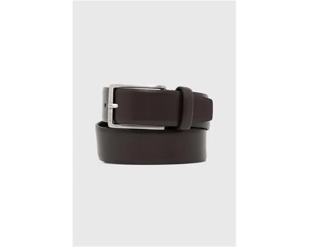 BOSS curea de piele barbati, culoarea maro 50491834