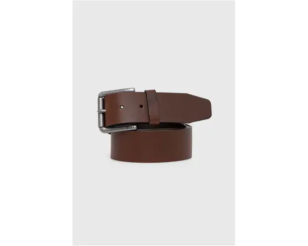 BOSS curea de piele barbati, culoarea maro