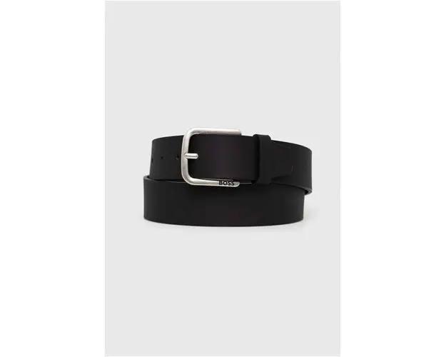 BOSS curea de piele barbati, culoarea negru