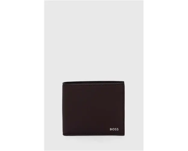 BOSS portofel de piele barbati, culoarea negru, 50485599