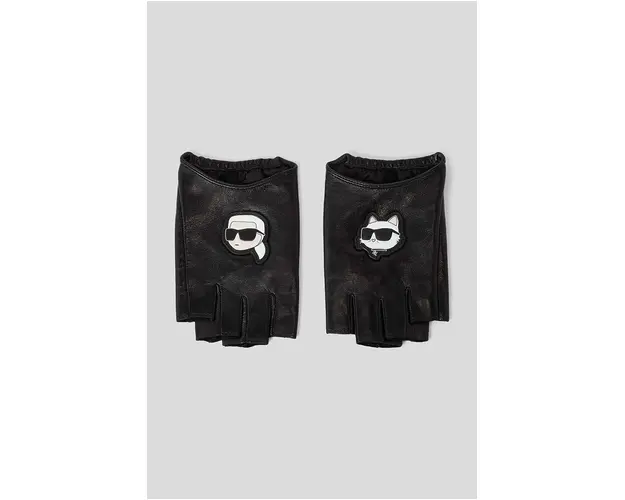 Karl Lagerfeld manusi de piele femei, culoarea negru