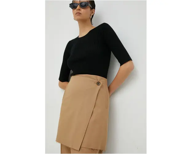 By Malene Birger fusta culoarea bej, mini, creion