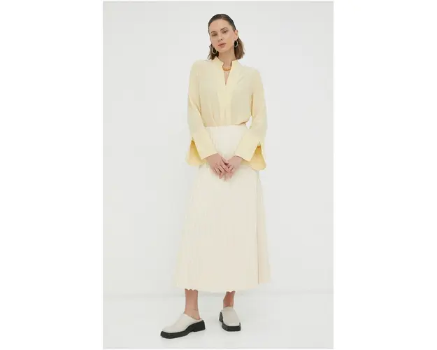 By Malene Birger fusta culoarea bej, maxi, evazati