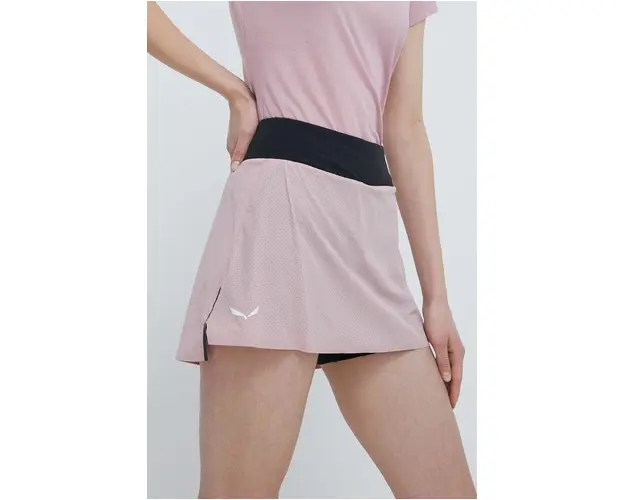 Salewa fusta culoarea roz, mini, drept