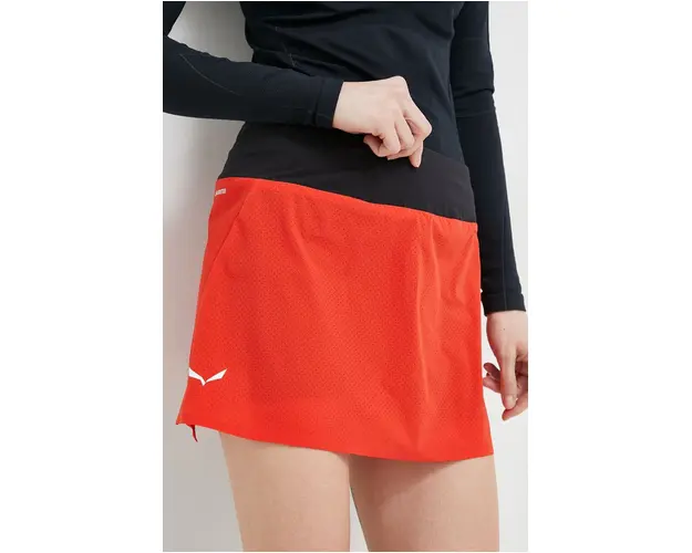 Salewa fusta culoarea rosu, mini, drept