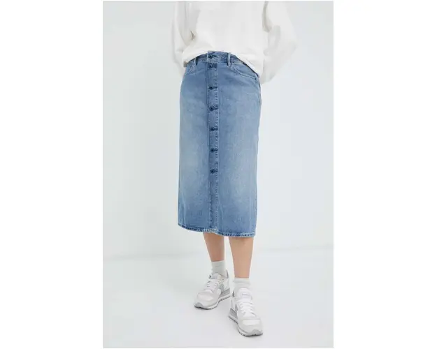 G-Star Raw fusta jeans midi, drept