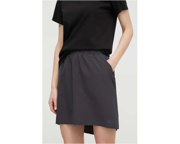 Jack Wolfskin fusta 10 culoarea albastru marin, mini, drept